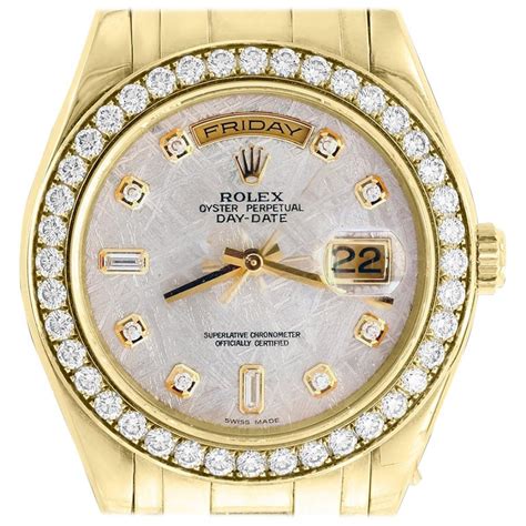 rolex day date diamant zifferblatt|rolex watch 18 ct gold.